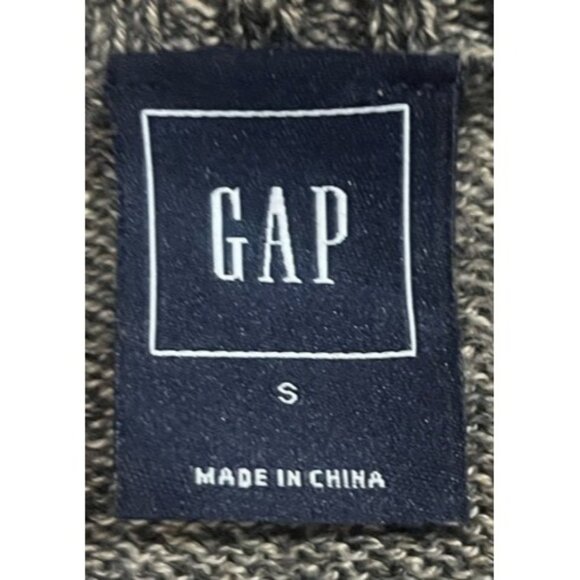 Gap Womens Gray Marled Mock Turtle Neck Sweater Button Ribbed Long Sleeve Relax - Picture 13 of 13